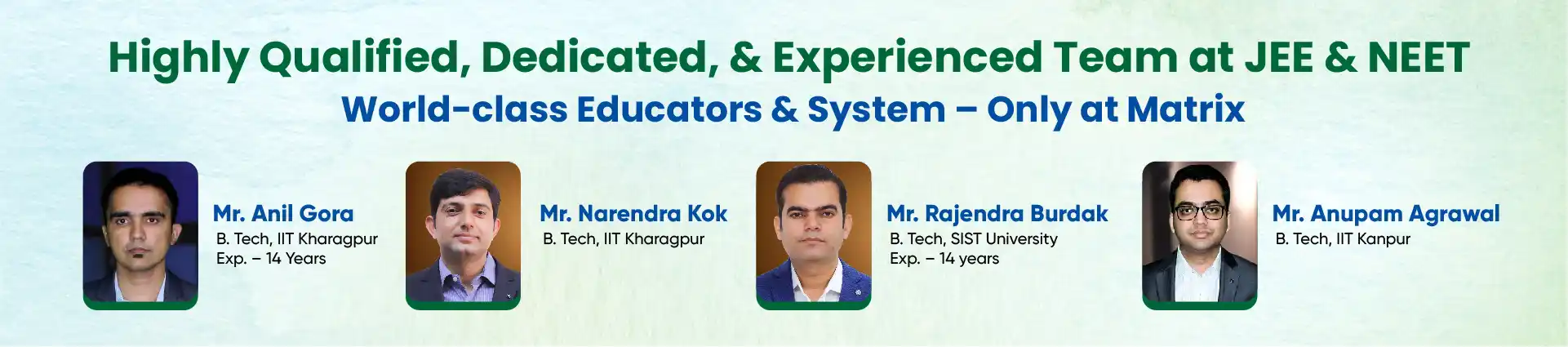 matrix faculty team for jee & neet