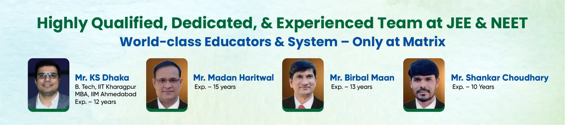 matrix faculty team for jee & neet