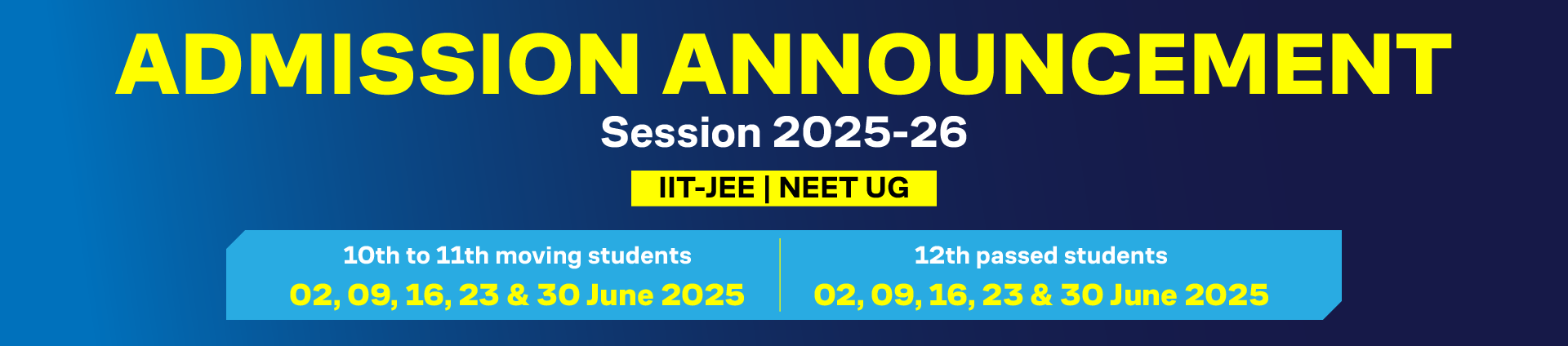 Admission Announcement