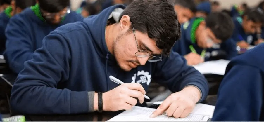 Matrix Academy NEET student attempting mock test