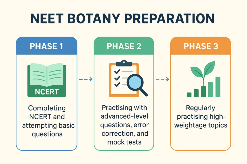 NEET Botany preparation in 3 phase for NEET UG 2026