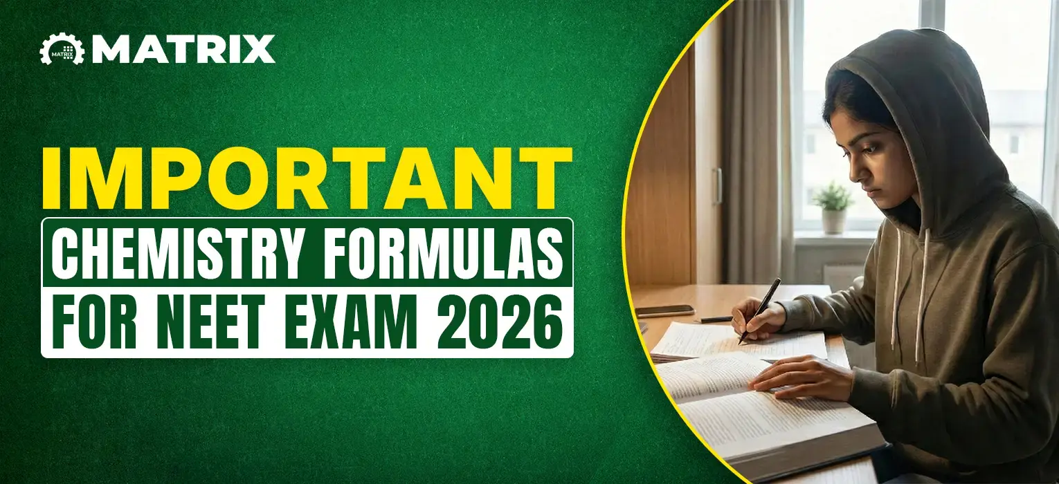 Important Chemistry Formulas for NEET Exam 2026