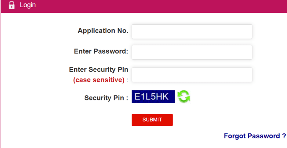 JEE Main 2026 Session 2 city intimation slip login page