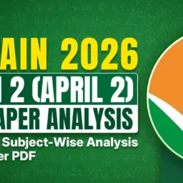 JEE Main 2026 Session 2 April 2 Shift 1 paper analysis: Difficulty Level, Subject-wise Analysis & Question Paper PDF